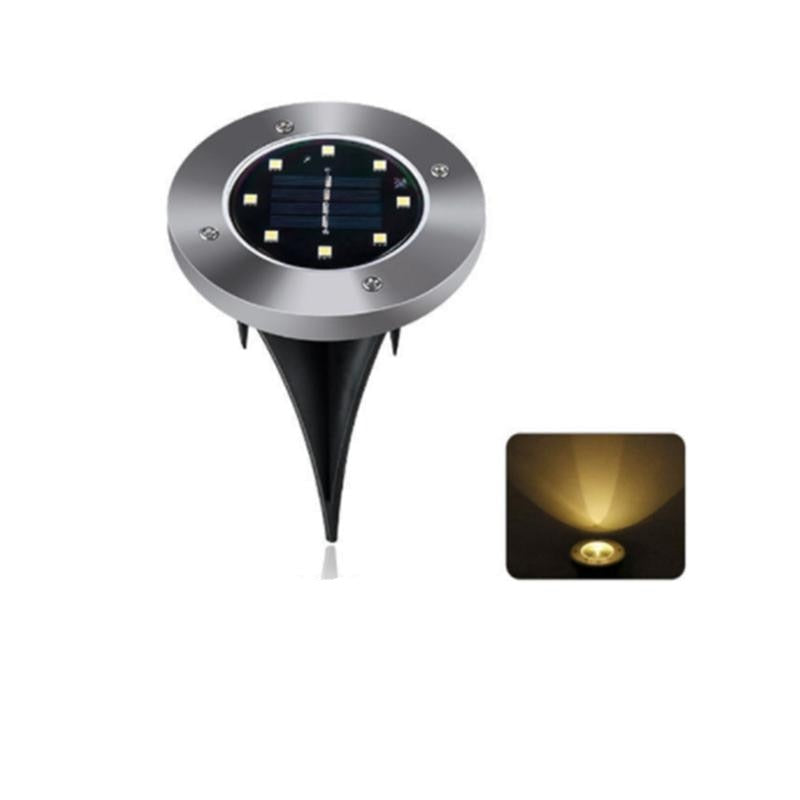 8 LED-lys for utendørs solardisk