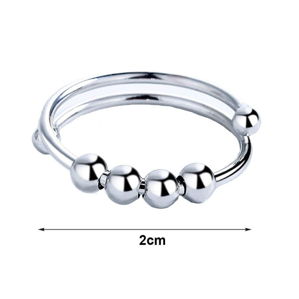 Roter fritt beroligende fidget-ring