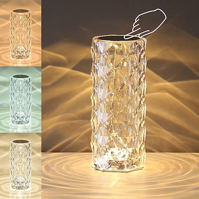 Rose Crystal Projector Berøringslampe