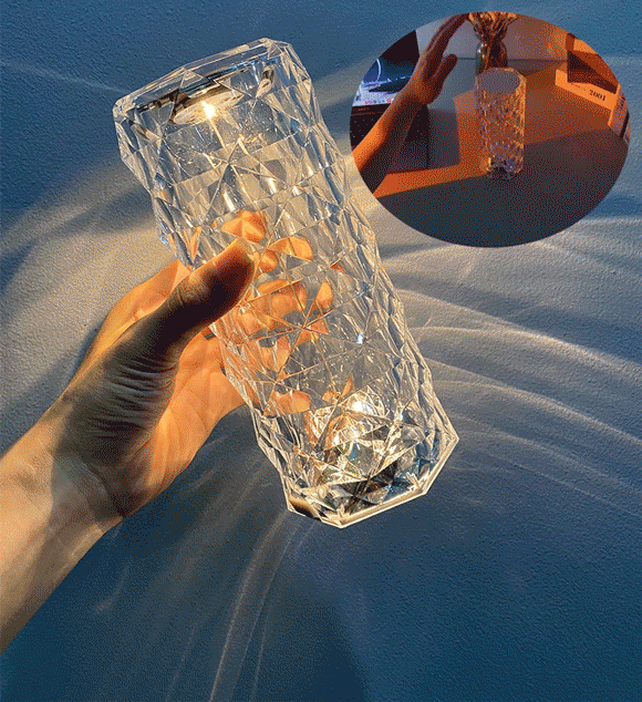 Rose Crystal Projector Berøringslampe