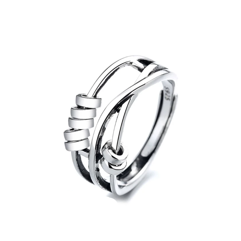Unisex Justerbar Ring med Spinnerelement