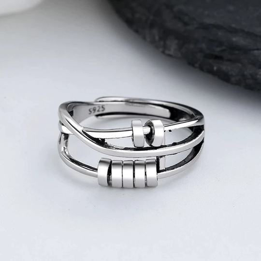Unisex Justerbar Ring med Spinnerelement