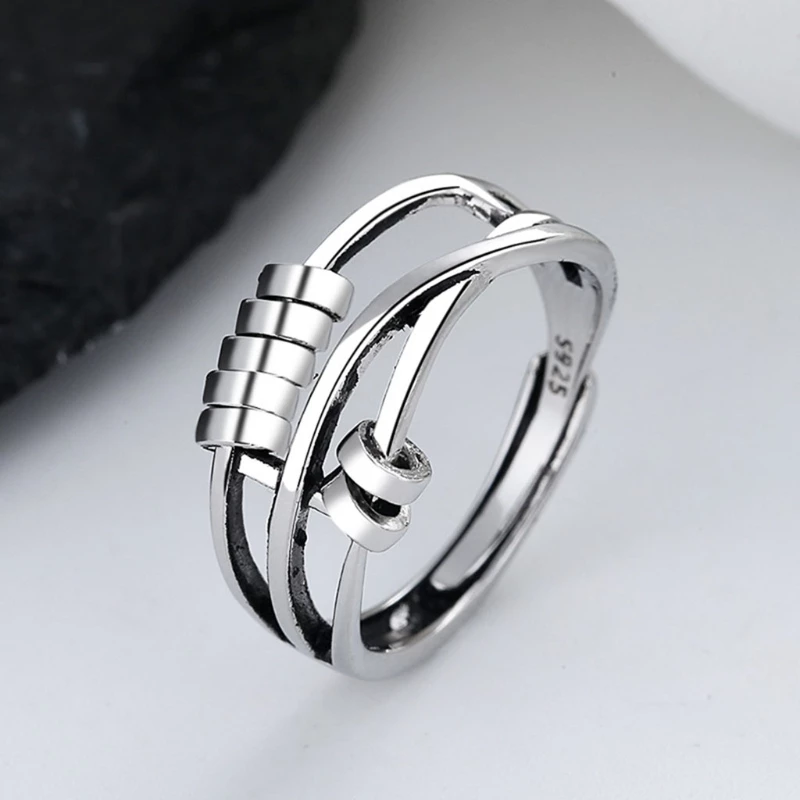 Unisex Justerbar Ring med Spinnerelement