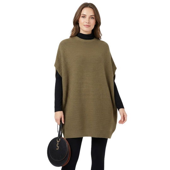 Dame O-hals Strikket Stil Vest