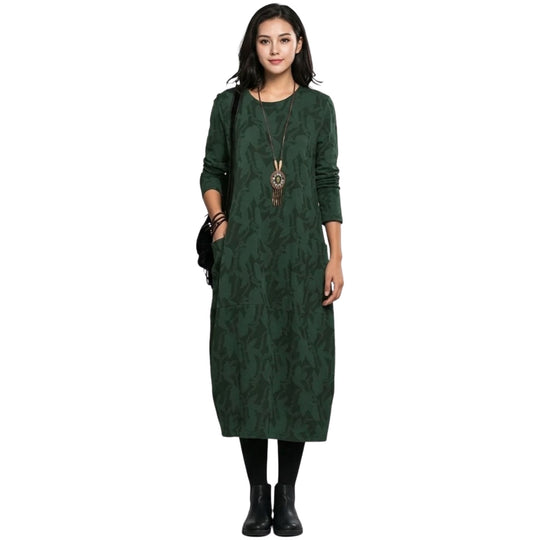 Kvinne Vintage Kjole Polyester Spandex