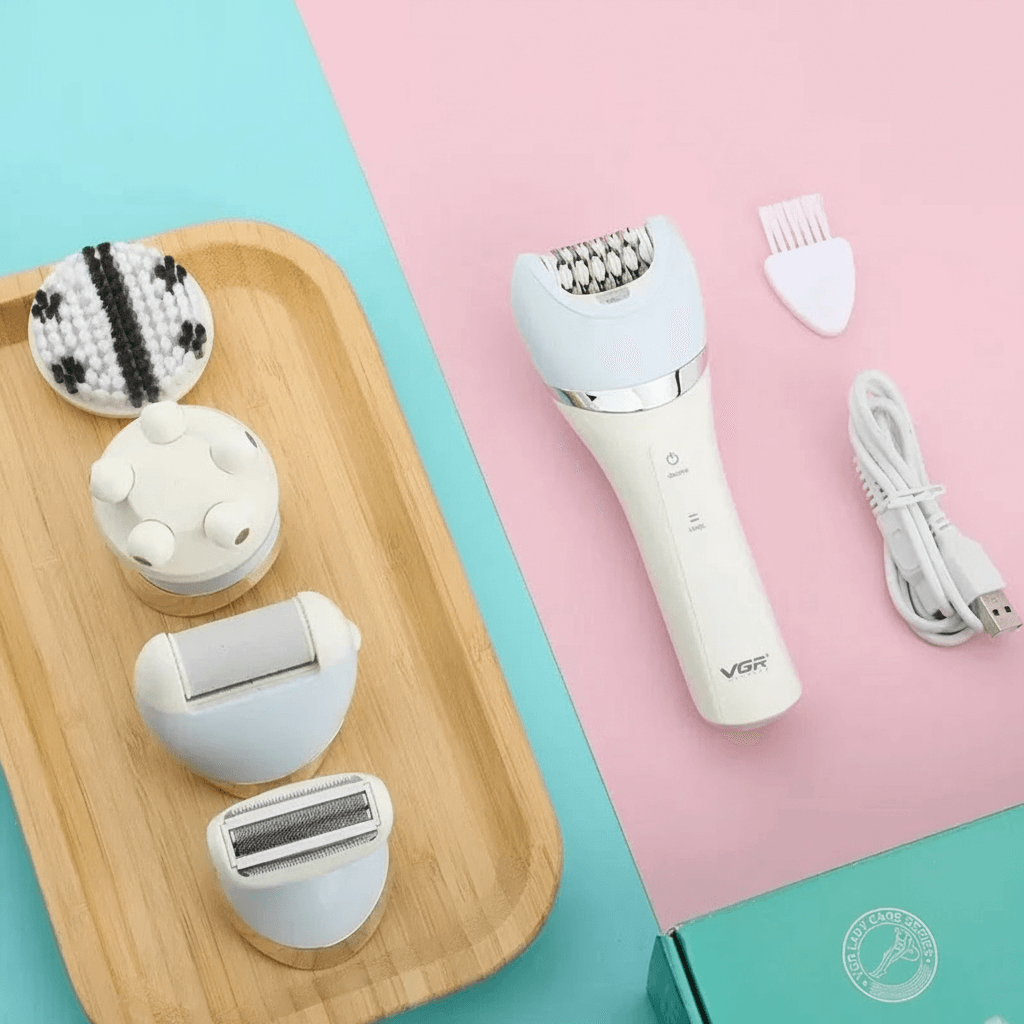 Kvinners Epilator 5 i 1 Allsidig Hårfjerner Med Oppladbart Batteri