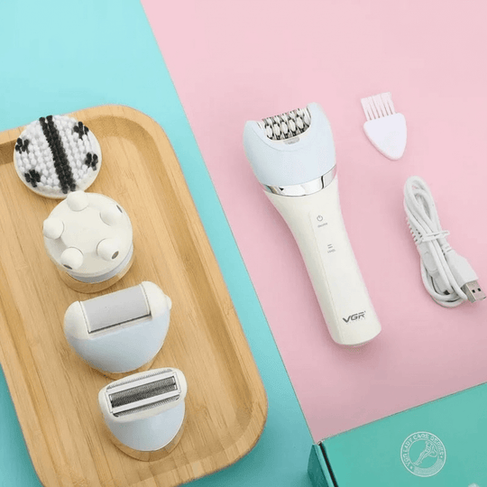Kvinners Epilator 5 i 1 Allsidig Hårfjerner Med Oppladbart Batteri