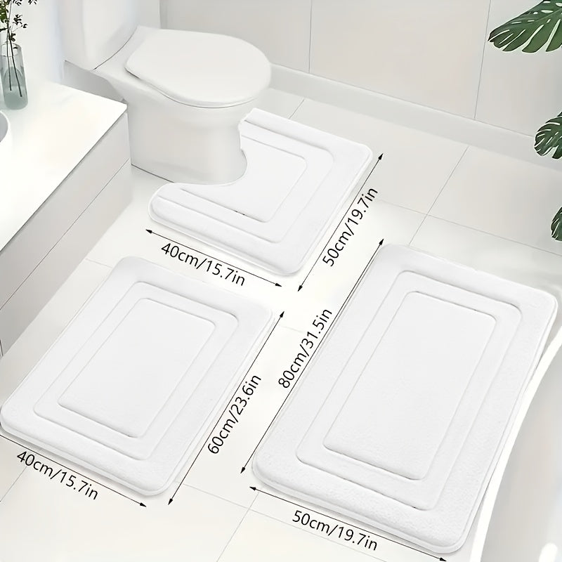 3-delt Baderomsmatte med Memory Foam 9