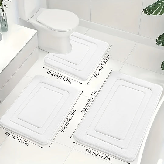 3-delt Baderomsmatte med Memory Foam 9