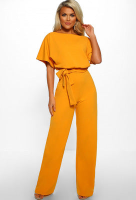 Dame Jumpsuit Med Lacet Midje Polyester Moderne Silhuett