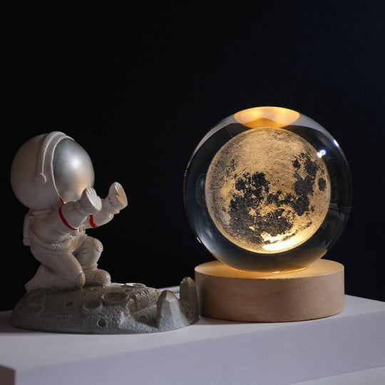 3D Krystallkule med LED-belysning 0