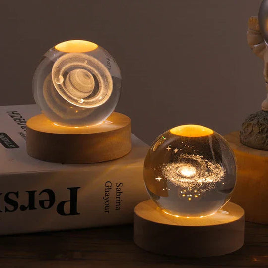 3D Krystallkule med LED-belysning 1