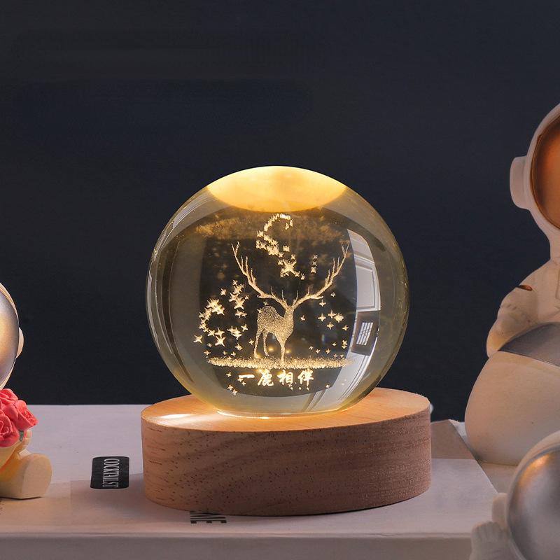 3D Krystallkule med LED-belysning 11