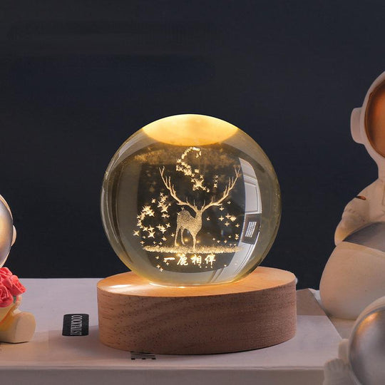 3D Krystallkule med LED-belysning 11