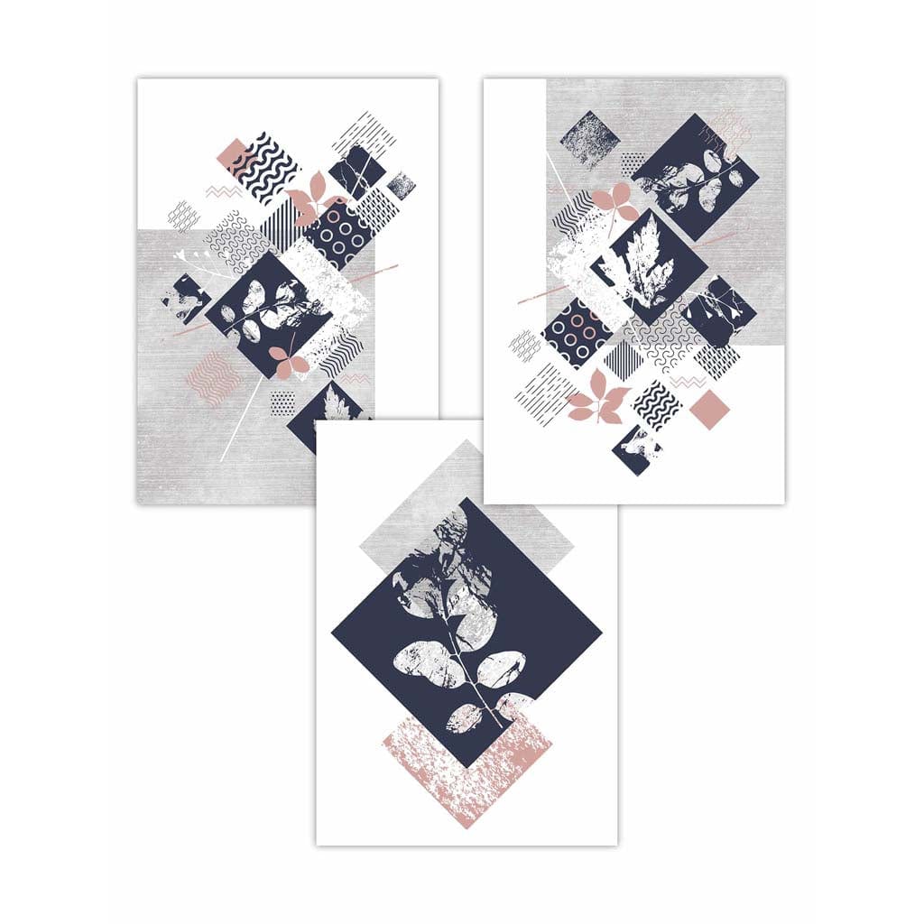 Abstrakt Geometrisk Blomsterkunst Veggdekorasjon 1