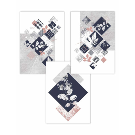 Abstrakt Geometrisk Blomsterkunst Veggdekorasjon 1