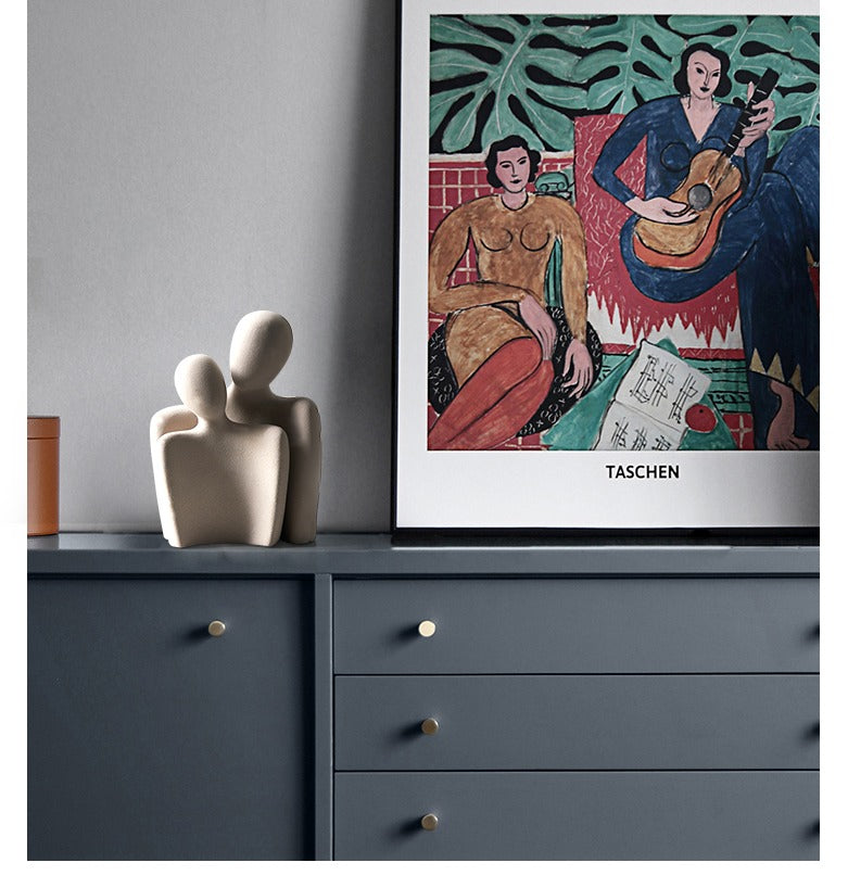 Abstrakt Kjærlighetsstatue Hjemmedekorasjon Moderne Kunst 5