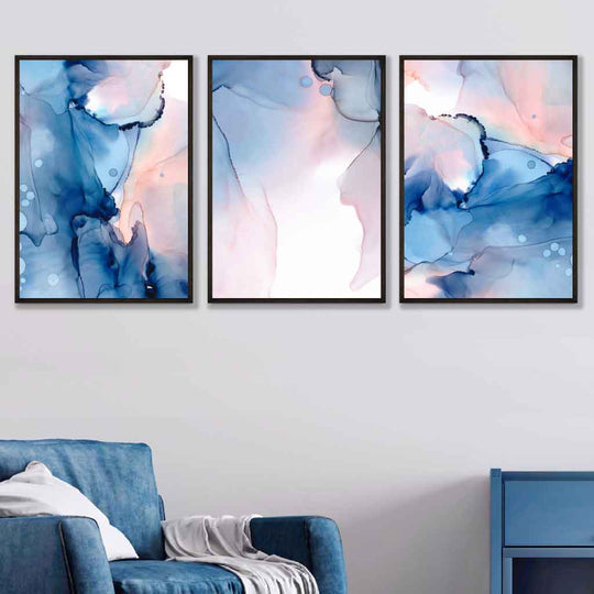 Abstrakt Veggkunstsett med 3 Plakater 1