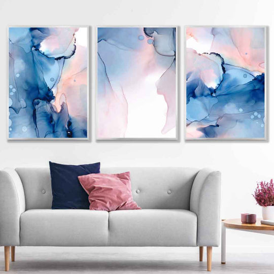Abstrakt Veggkunstsett med 3 Plakater 3