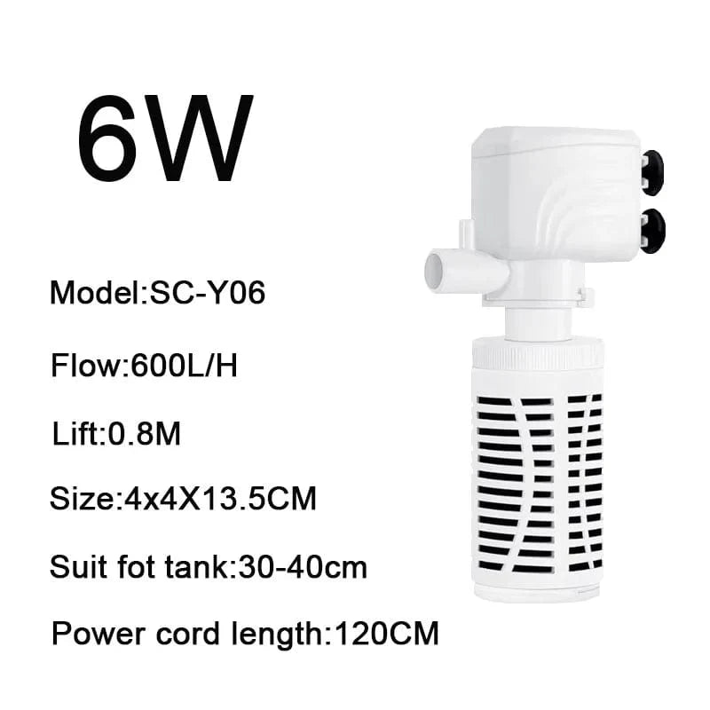 Akvariefilterpumpe 4 i 1 for Fiskekar 7