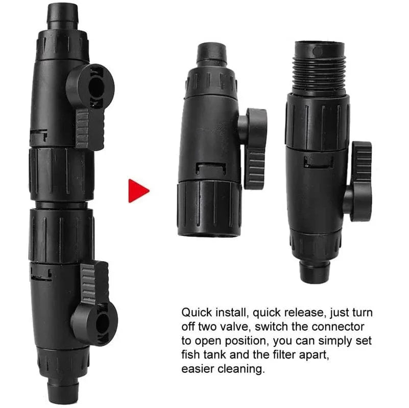 Akvarium Dobbel Tap Hurtigkobling for Fisk Tank 2