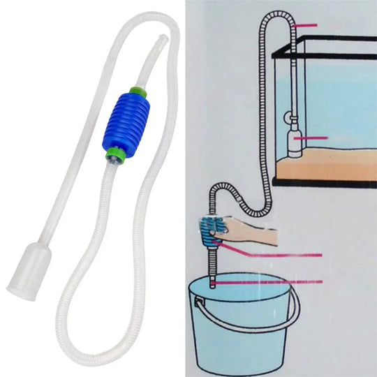 Akvarium Rengjøringsverktøy Vakuum Siphon 3