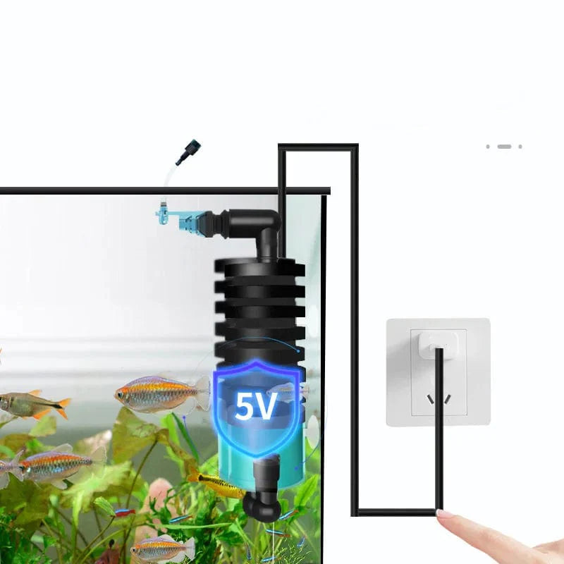 Akvarium Vannfilter Svamp med USB Teknologi 3