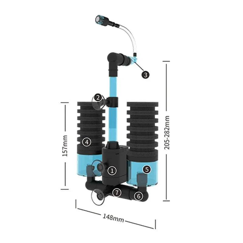 Akvarium Vannfilter Svamp med USB Teknologi 5