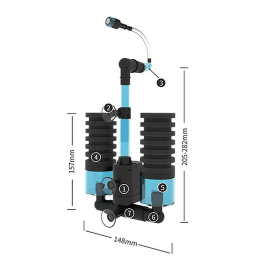 Akvarium Vannfilter Svamp med USB Teknologi 5