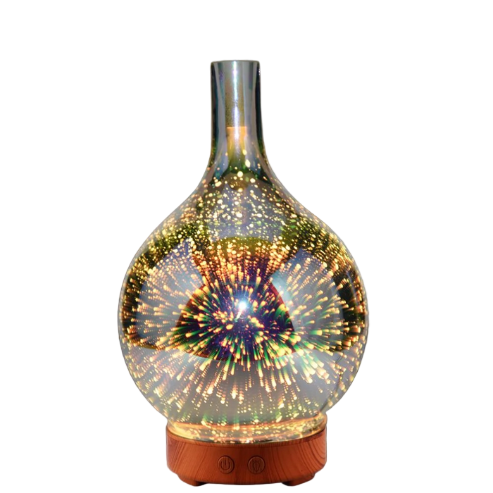 Aromaburst 3D Glassvase Aroma Diffusor med LED Lys 0