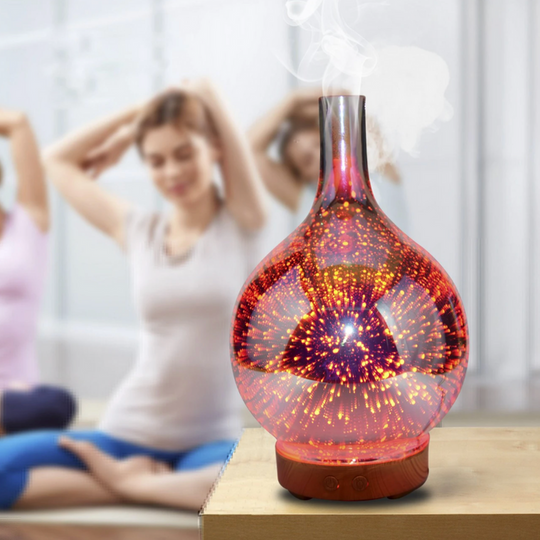 Aromaburst 3D Glassvase Aroma Diffusor med LED Lys 1
