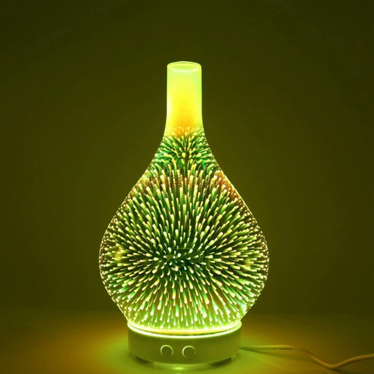 Aromaburst 3D Glassvase Aroma Diffusor med LED Lys 2