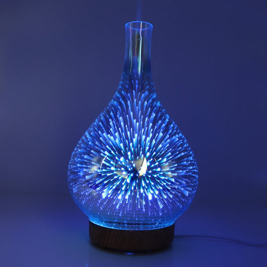 Aromaburst 3D Glassvase Aroma Diffusor med LED Lys 3