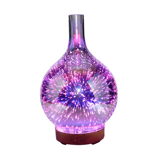 Aromaburst 3D Glassvase Aroma Diffusor med LED Lys 4