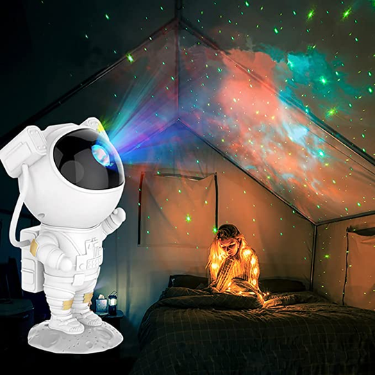 Astronautlampe LED-projektor med 360° Roterende Hode 0