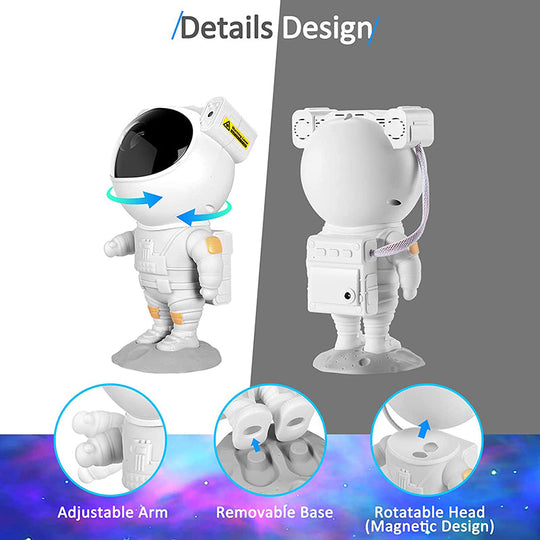 Astronautlampe LED-projektor med 360° Roterende Hode 5