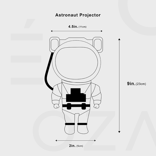 Astronautlampe LED-projektor med 360° Roterende Hode 7