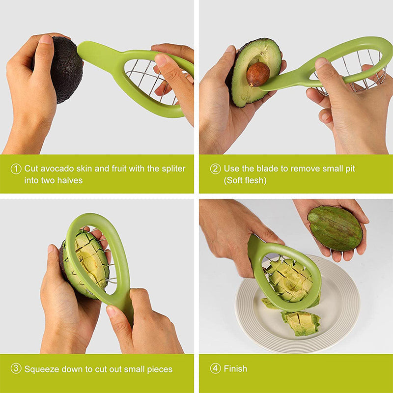 Avokado Kubemaker Ergonomisk Design for Rask og Enkel Skjæring 3