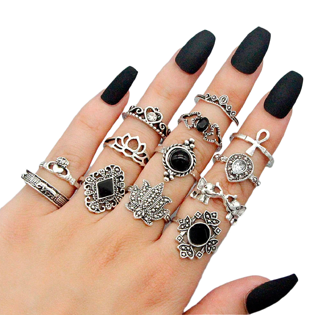 Bohemian Knuckle Ringsett
