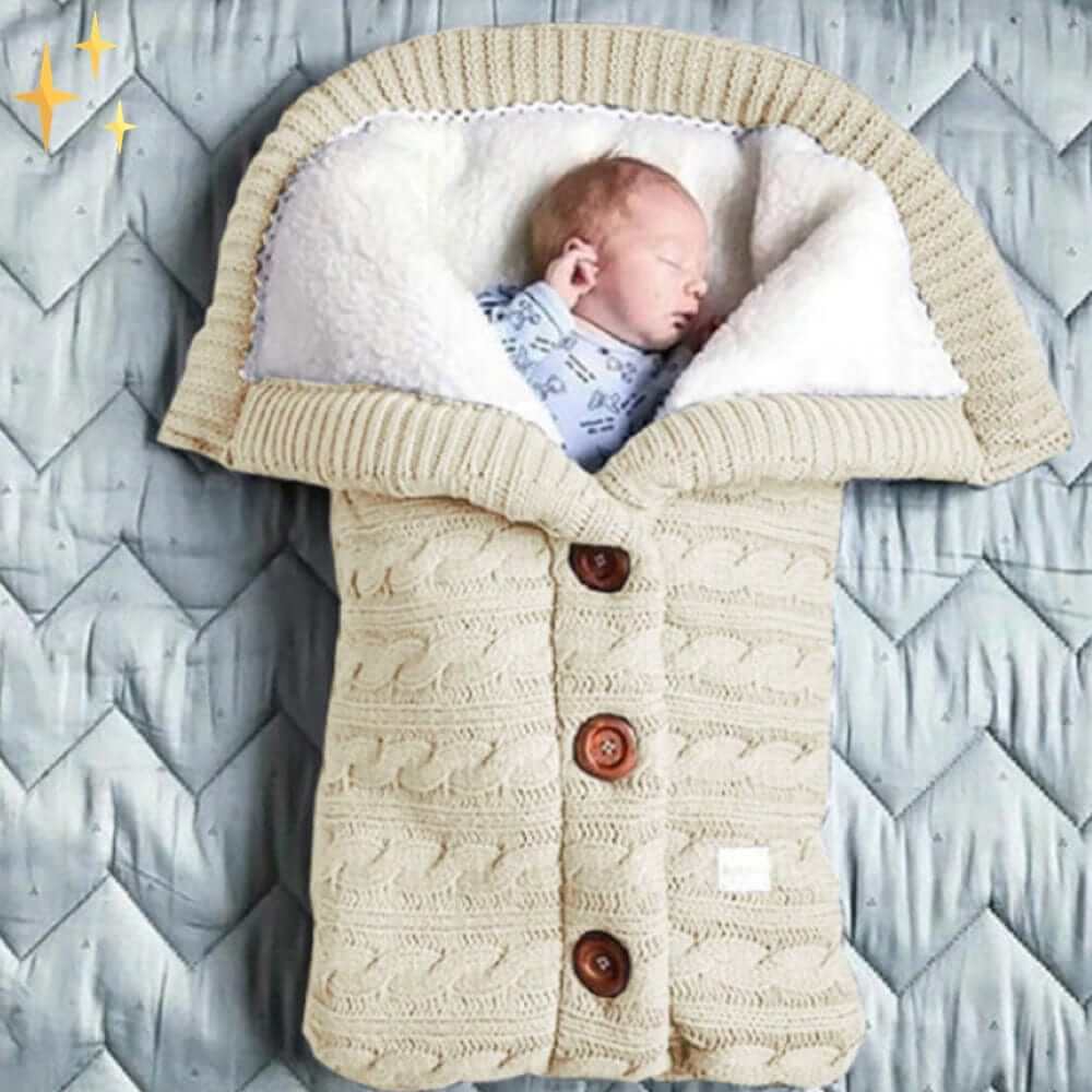 Baby Sovepose Mønstret med Knapper 2