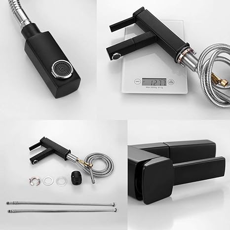 Badekarkran med Uttrekkbar Dusj og Ettgrepskontroll 6