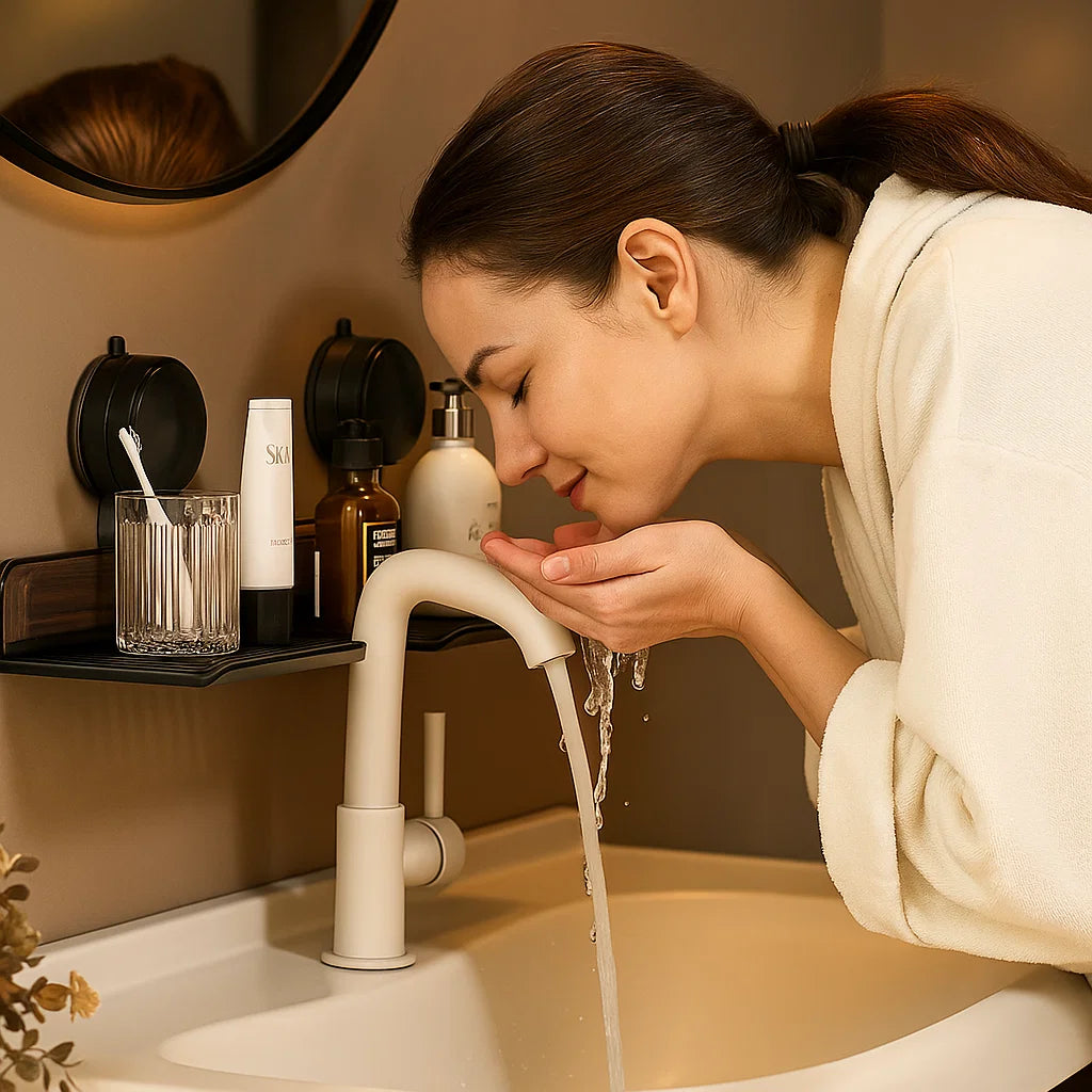 Baderoms Oppvaskhylle med Sugekopp i Moderne Design 0