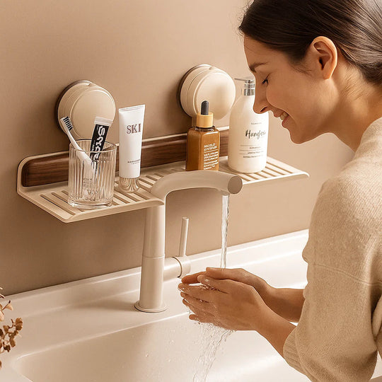 Baderoms Oppvaskhylle med Sugekopp i Moderne Design 2