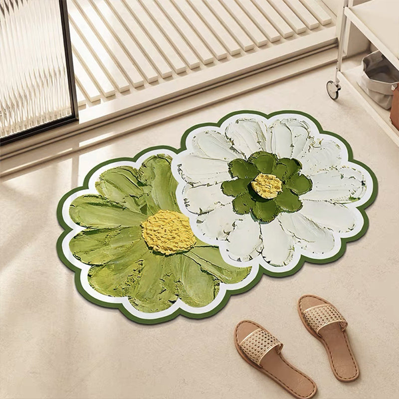 Baderomsgulvmatte med Blomsterdesign 0
