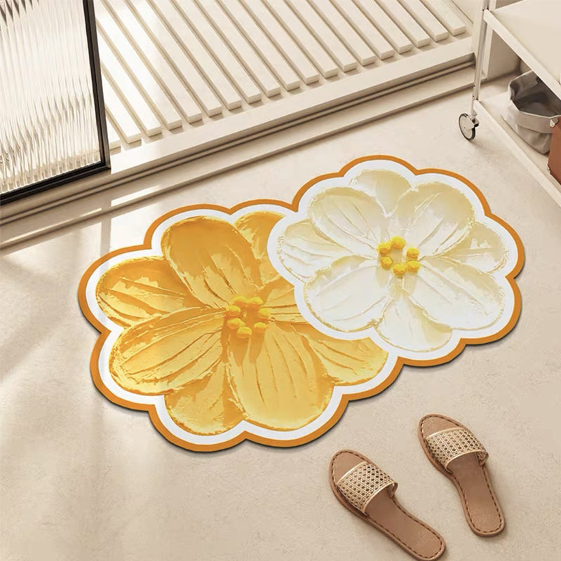Baderomsgulvmatte med Blomsterdesign 5