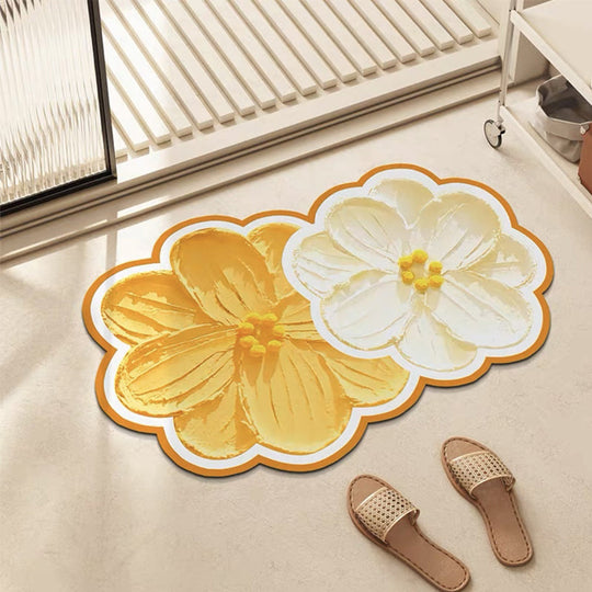 Baderomsgulvmatte med Blomsterdesign 5