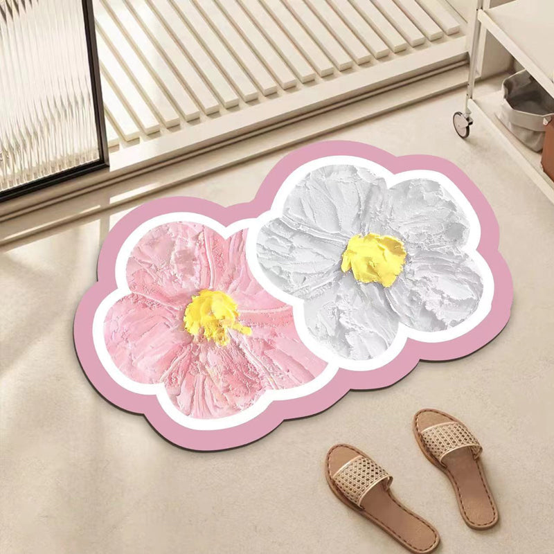 Baderomsgulvmatte med Blomsterdesign 6