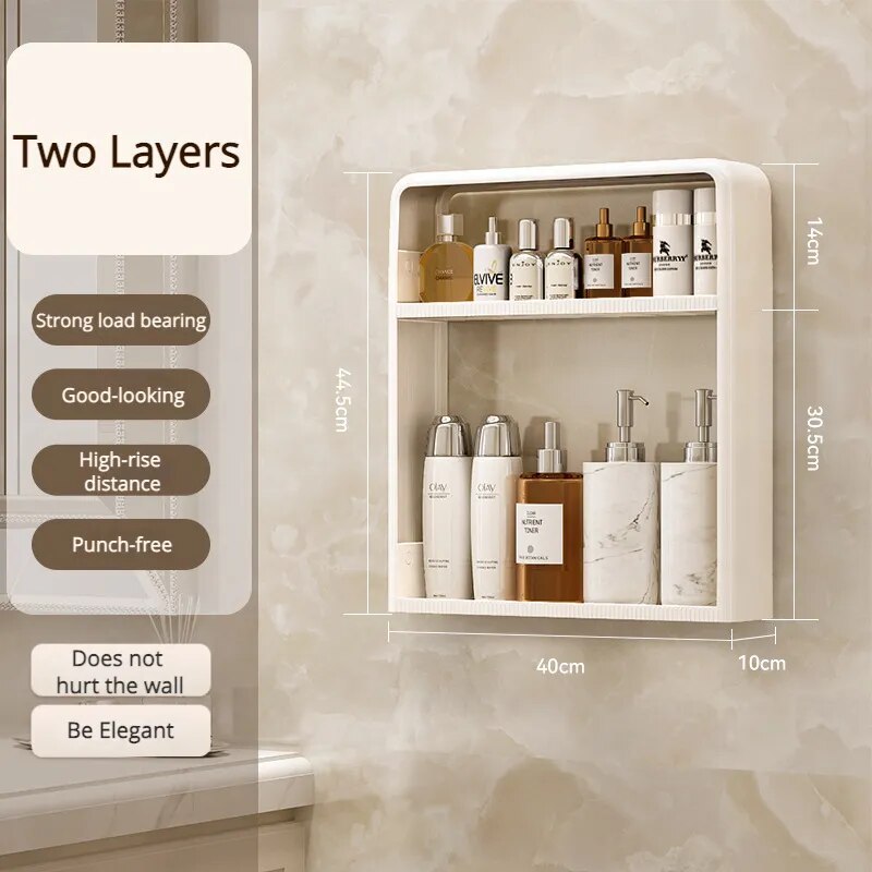 Baderomshylle Veggmontert Plassbesparende Oppbevaring Tre Lag 0