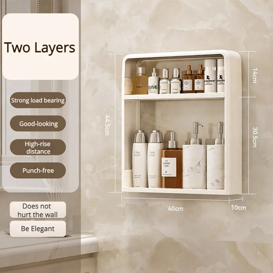 Baderomshylle Veggmontert Plassbesparende Oppbevaring Tre Lag 0