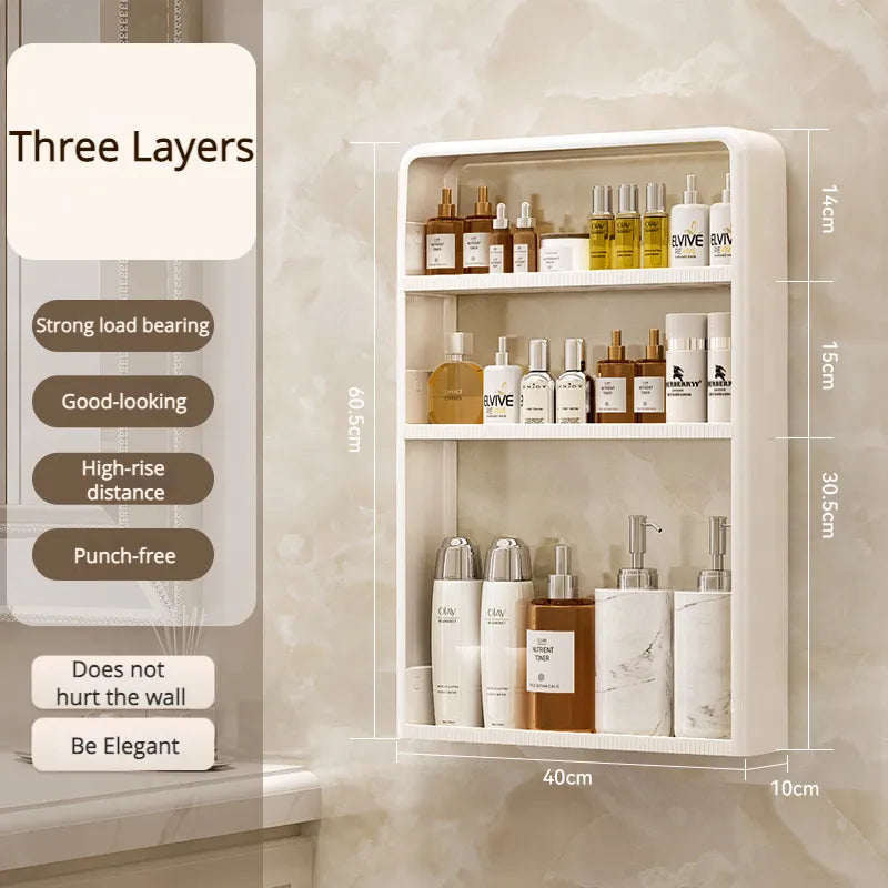 Baderomshylle Veggmontert Plassbesparende Oppbevaring Tre Lag 10